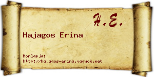 Hajagos Erina névjegykártya